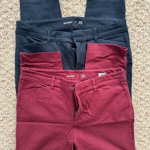 Old Navy Dark Blue and Burgundy Pants Set
